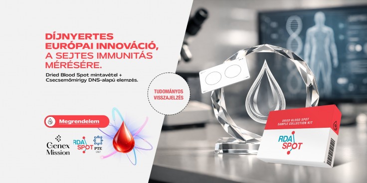 Mintavételi doboz (kit) egy csepp szárazvér mintavételhez - TREC Immunállapot mérés labor teszt